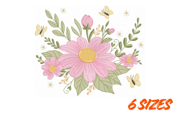 Download Pink Floral Embroidery Design Bundle Art - Embroidery design Collection