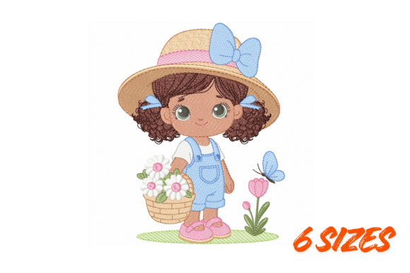Download Spring Girl Embroidery Design - Embroidery design Collection
