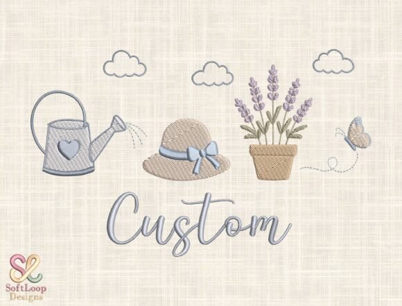 Download Custom Garden Embroidery Design - Embroidery design Collection