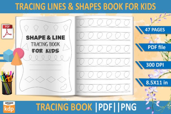 Download Tracing Lines and Shapes Book for Kids - Lines Collection