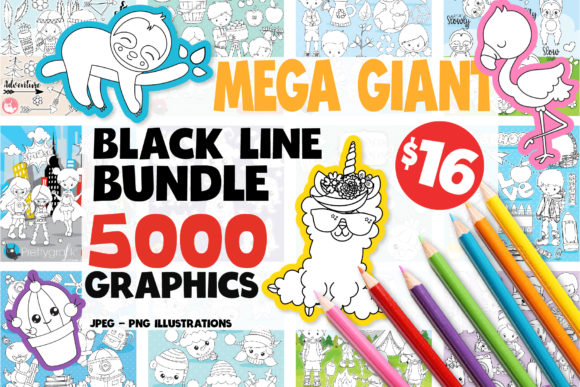 Download 5000 in 1 - Black Lines Mega Bundle - Lines Collection
