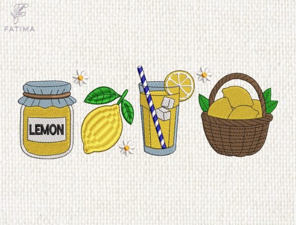 Download Lemon Summer Embroidery Design - Embroidery design Collection
