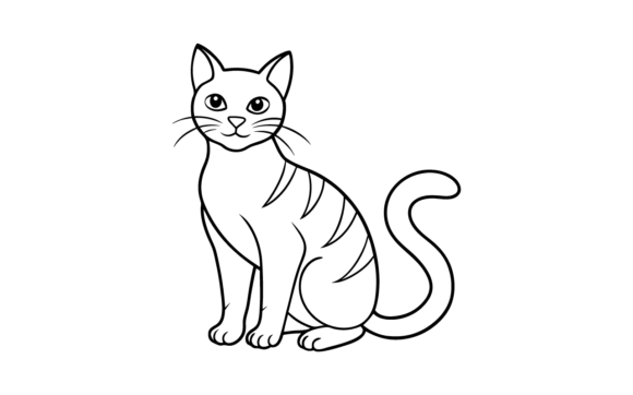 Download Cat Line Art Drawing Coloring Books - Coloring Collection
