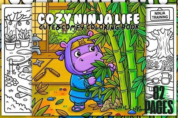 Download Cozy Ninja Life Cute&amp;Comfy Coloring Book - Coloring Collection