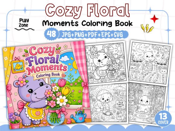 Download Cozy Floral Moments Coloring Pages - Coloring Collection