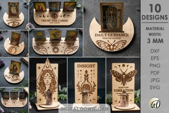 Download 3D Tarot Card and Crystal Stands Bundle - Stands Collection